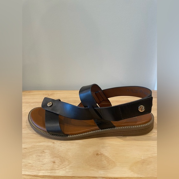 Franco Sarto Black and Brown Women's Sandals - Picture 3 of 8